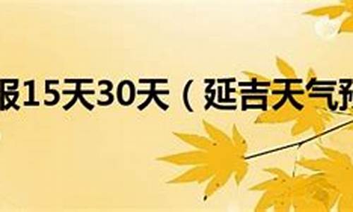 延吉天气预报查询40天_延吉天气预报查询