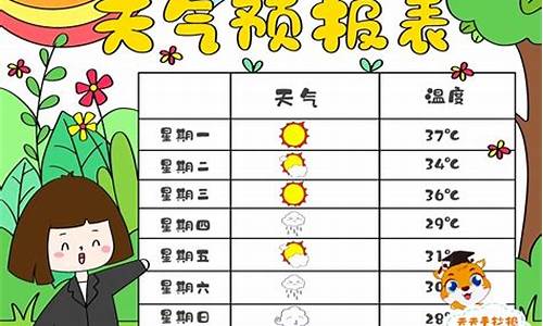 一周天气预报绘画_一周天气预报表怎么画